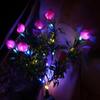 Gardenia Flower Solar Artificial Flower Light 42LED Realistic Outdoor Solar Garden Light Multi-Color Changing Colorful Light