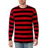 Fashion Contrast Stripe 3D Print Men Long Sleeve T-shirt Casual Fashion O-Neck Oversized T Shirts Tops Polyester Men Clothing