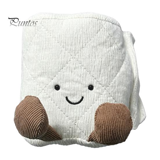 Toilet Roll Plushie Cartoon Paper Plush Toy, Stuffed Smiling Decoration, Rolled Soft Handmade for Home Bedroom PP Cotton Toy