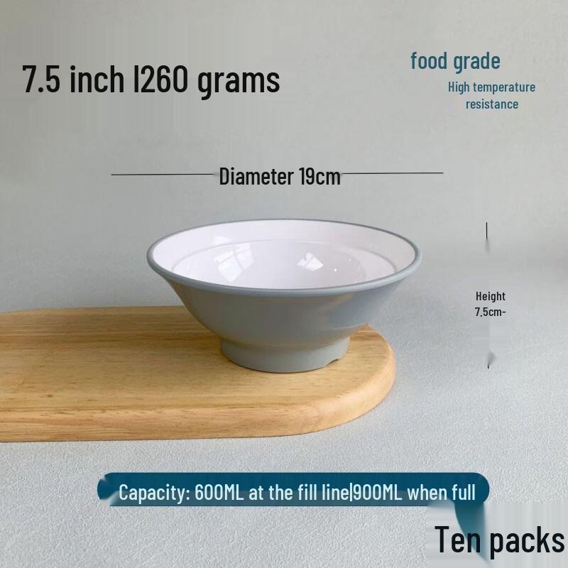 Food-Grade A5 Melamine Ramen Bowl 7.5 inch