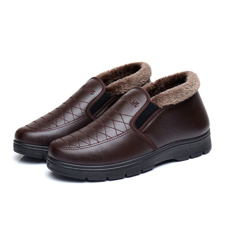 Men Winter Ankle Snow Boots Warm Plush Sneakers Sports  Outside Casual Comfort Warm Velvet Shoes for Men Fur Boots