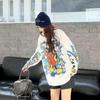Sweet Cartoon Knit Sweater: Women's Plus Size, Long Sleeve, Korean College Style for Autumn/Winter