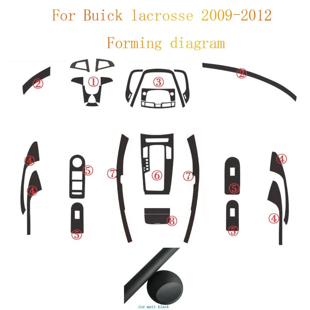 For Buick lacrosse 2009-2012 Interior Central Control Panel Door Handle Carbon Fiber Stickers Decals Car styling Accessorie