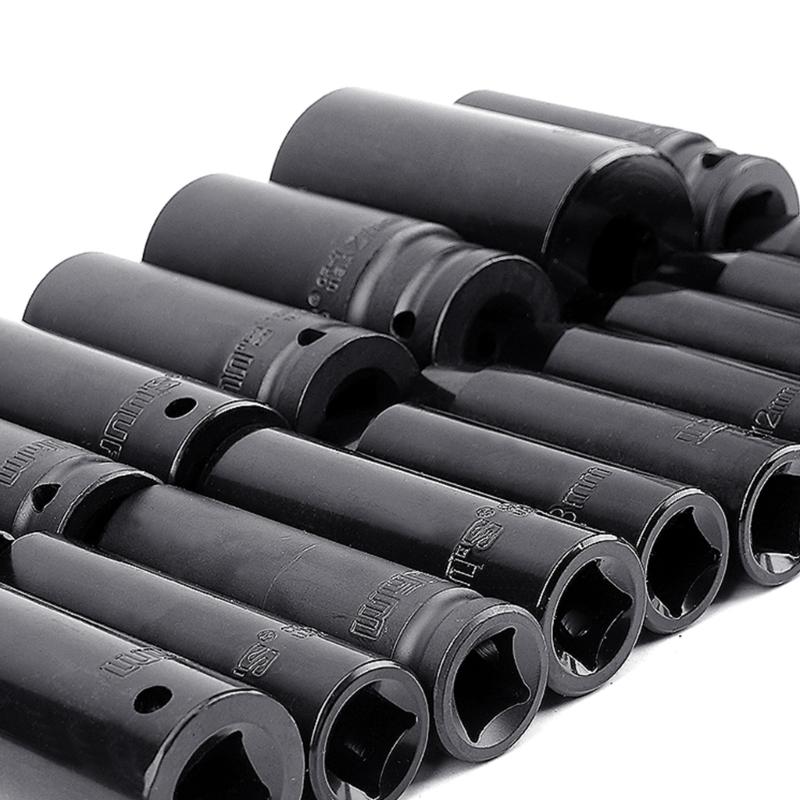 1/2" Inch Drive Deep Impact Sockets Air Pneumatic Socket Wrench Head 8-20mm Standard Car Auto Truck Repair Tool