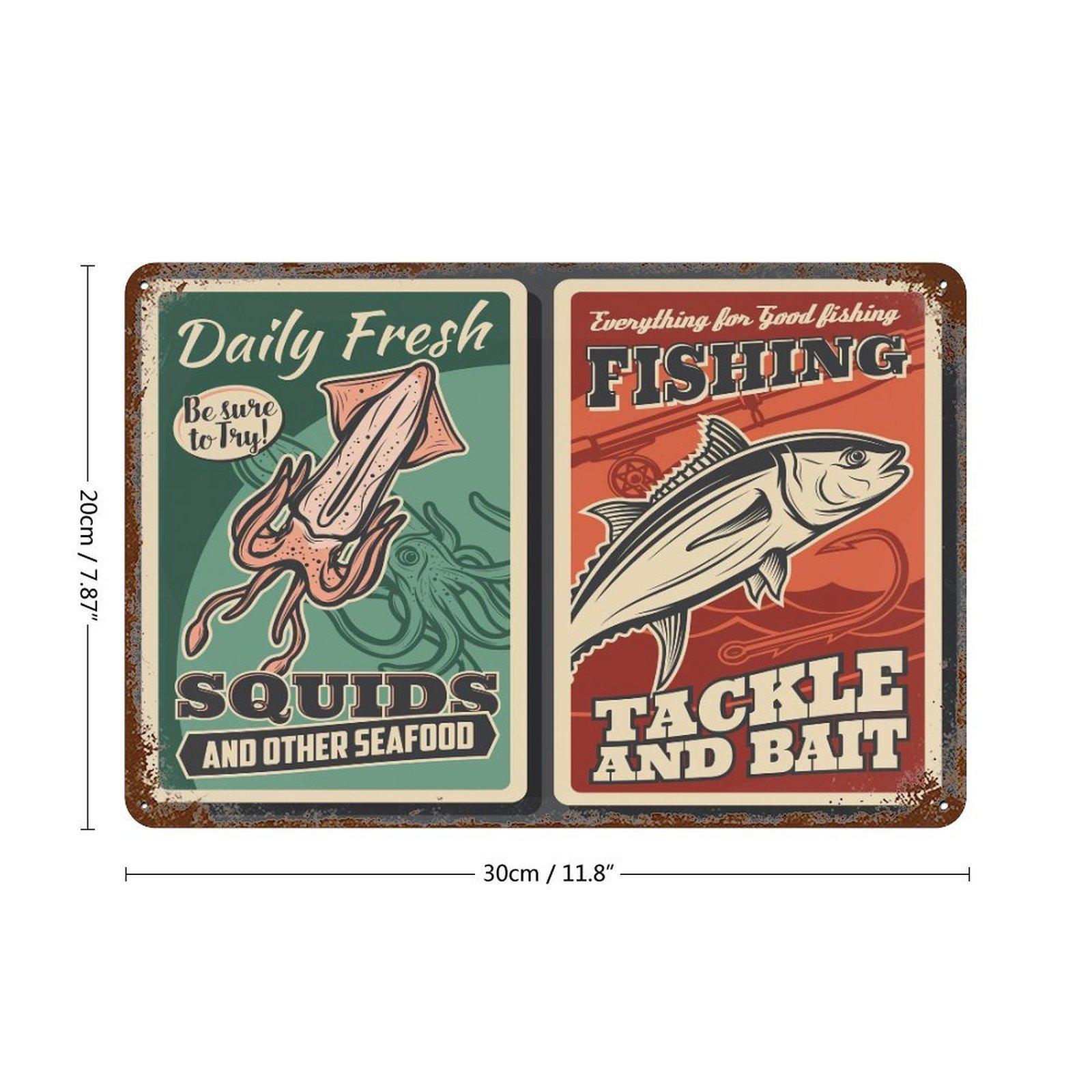 

1-Pack vintage wall mounted metal sign, 20×30cm and 30×40cm, rust-effect artwork for pub, restaurant or game room 20*30CM