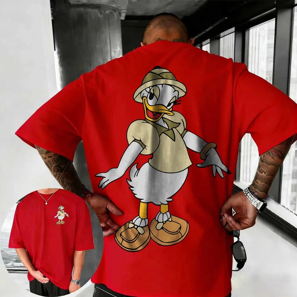 2026 Summer Disney Mickey Mouse Donald Duck Graph Tshirt Fashion Cotton Quality Casual Loose Short Sleeve Classic Unisex
