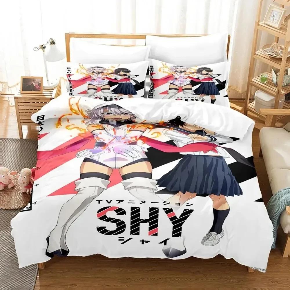 Girls Anime Shy Bedding Set Duvet Cover Bed Set Quilt Cover Pillowcase Comforter King Queen Size Boys Adult Bedding Set