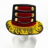 Tasseled Design Black Circus Hat Gold Chains Ringmaster Top Hat  Halloween Costume