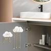 NiHome 2-Pack Cloud Shape Wall-Mounted Hanging Jewelry Organizers for Necklaces, Bracelets, Earrings, Hair Ties, No-Drill Space-Saving Racks for