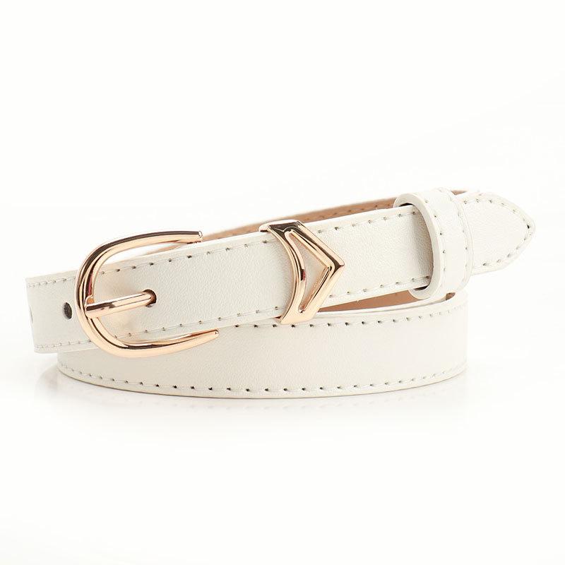 New Korean Version of Ins Style Alloy Women's Thin Belt Versatile Skirt and Pants Decoration Belt Candy Color High-end Belt for Women