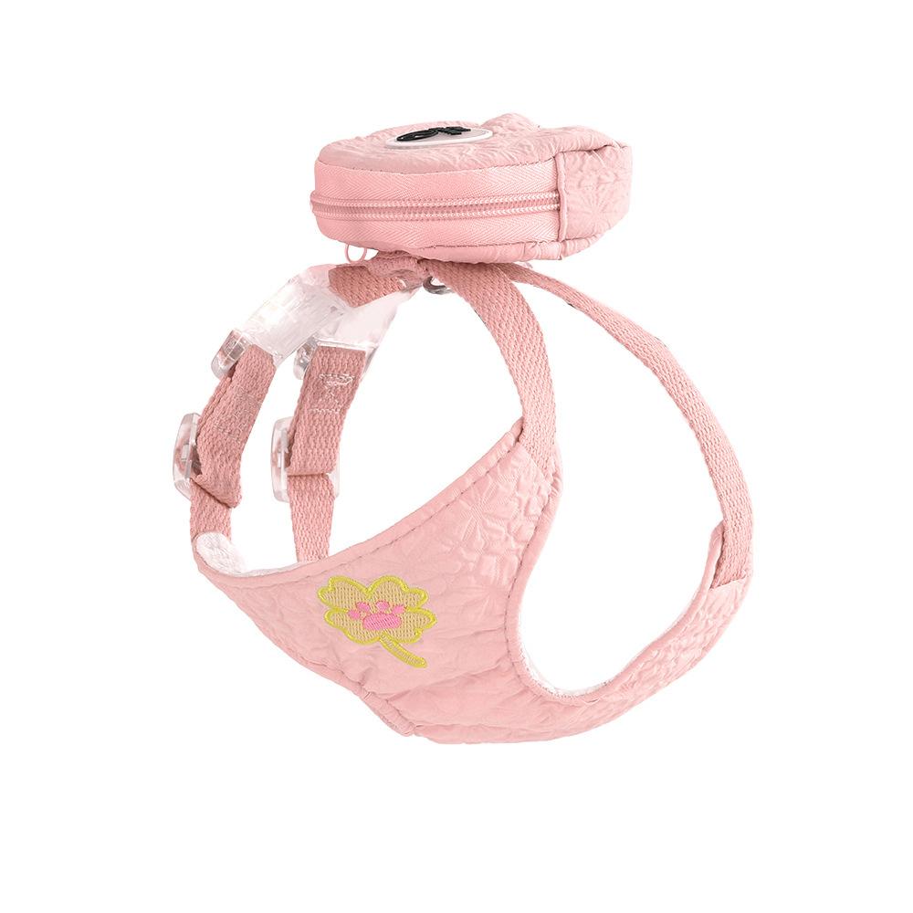 Dog Leash Dogs Walking Leash Small and Medium-sized Pet Chest Harness Dog Backpack Going Out (as the picture,S)