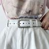 Love Heart Y2K Wide Belt Jeans Decor PU Leather Waistbands Lovely Rhinestone Waist Belt  Ladies