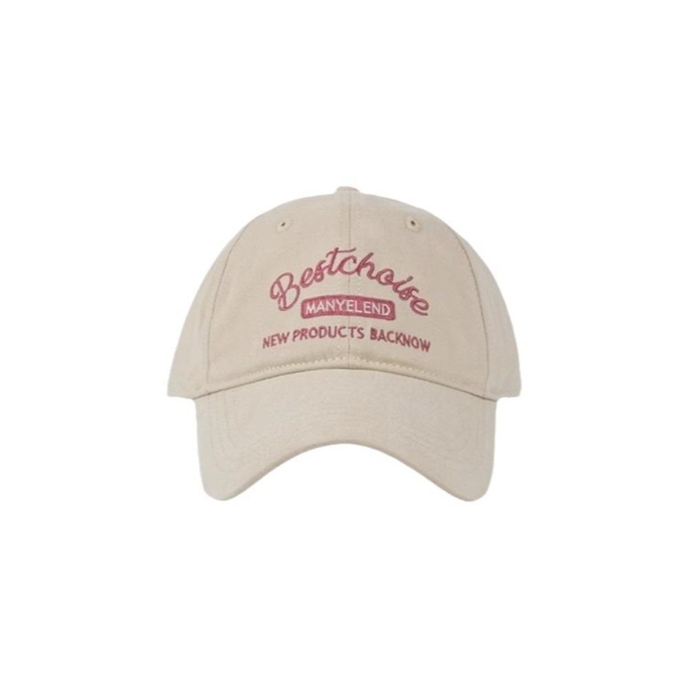 Solid Color Embroidery Letter Baseball Cap Cotton Peaked Cap Apparel Accessories Sun Hat  Girl