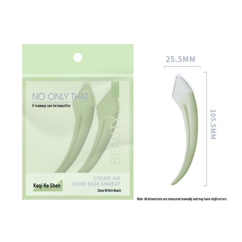 Keqi Crescent Eyebrow Razor Set: Safe Two-Piece Trimmers for Beginners