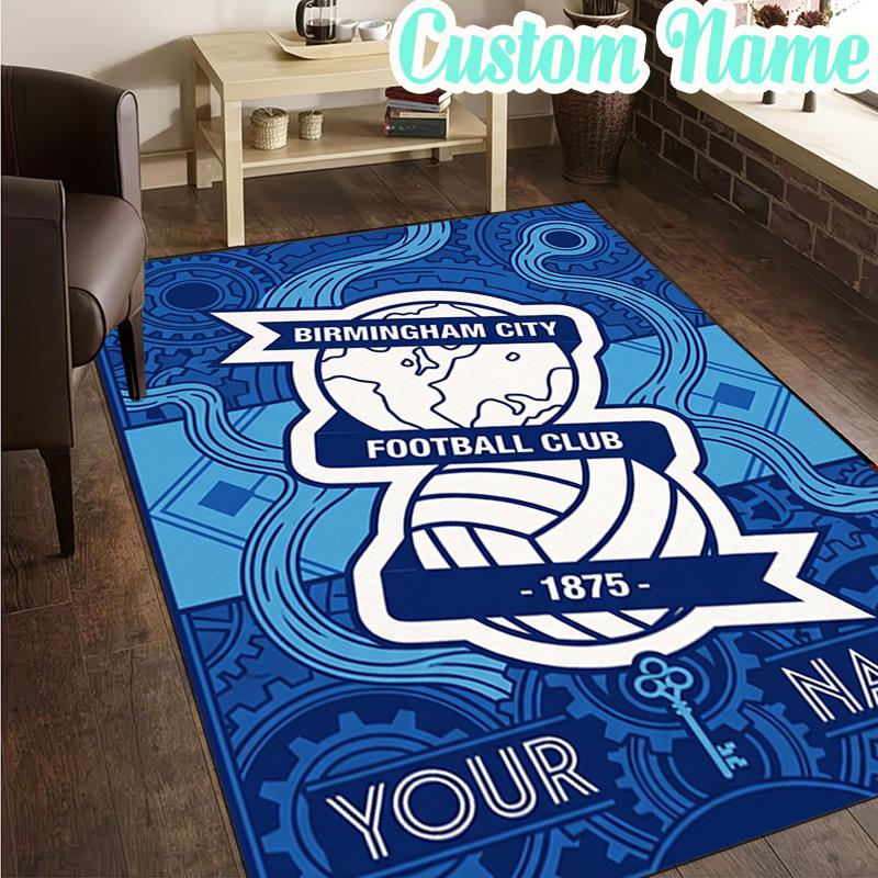 Custom Name Birmingham Football Club  Rug, Office Rug, Chair Rug, Carpet for Living Rooms, Doormat Game Rug Home Decor Christmas Gifts