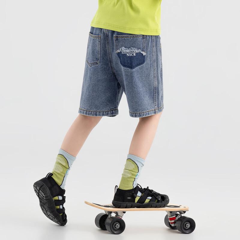 Boys' Washed Denim Casual Shorts