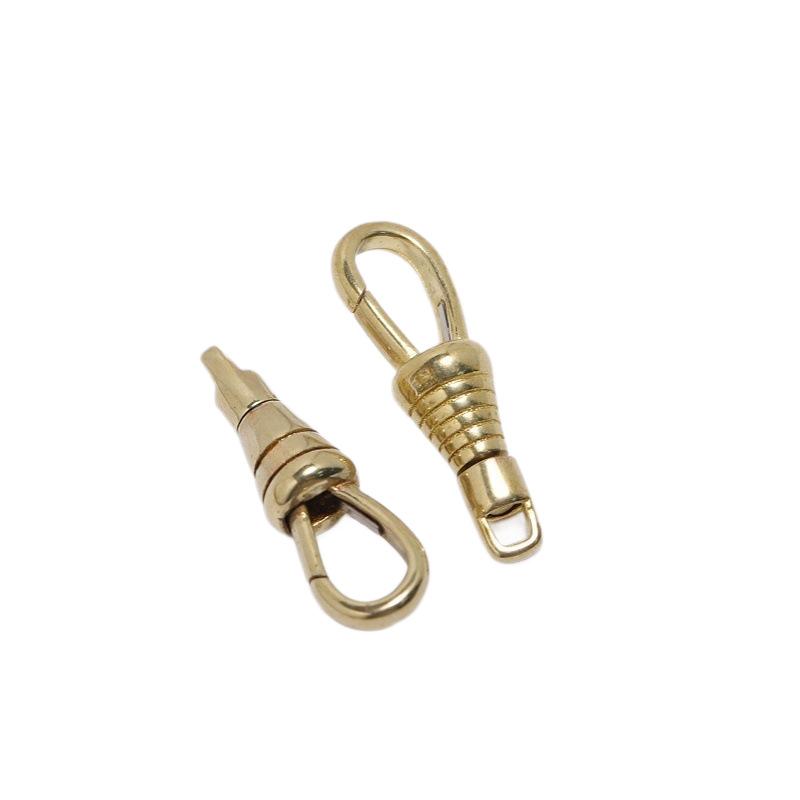 New Trendy Brass Gourd-shaped Key Hook Pendant Adjustable Lobster Clasp High-end Bag Buckle DIY Jewelry Accessories