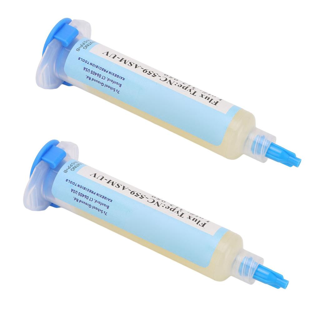 2Pcs Solder Oil Syringe Flux Paste PCB BGA Electronic Equipment Soldering Rework Supplies