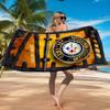 Asciugamano da Spiaggia Logo Pittsburgh Steelers, Asciugatura Rapida, Facile da Curare, Adatto Sia per il Fitness che per le Vacanze al Mare, Essenziale Sportivo