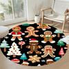 Christmas Round Floor Mat Suitable for Bedrooms Balcony Decorate Room Dining Room Antislip Round Carpet Decorate Offices