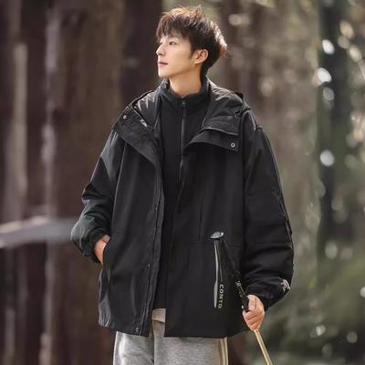 Jacket Men's 3-in-1 2024 New Spring and Autumn Outdoor Mountaineering Suit Windproof Jacket