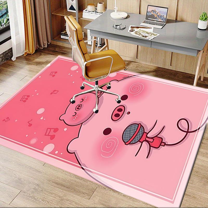 Charming Pig Chair Mat: Cute Office Carpet for Your Home Decor - Perfect Gift for Any Room!0188A
