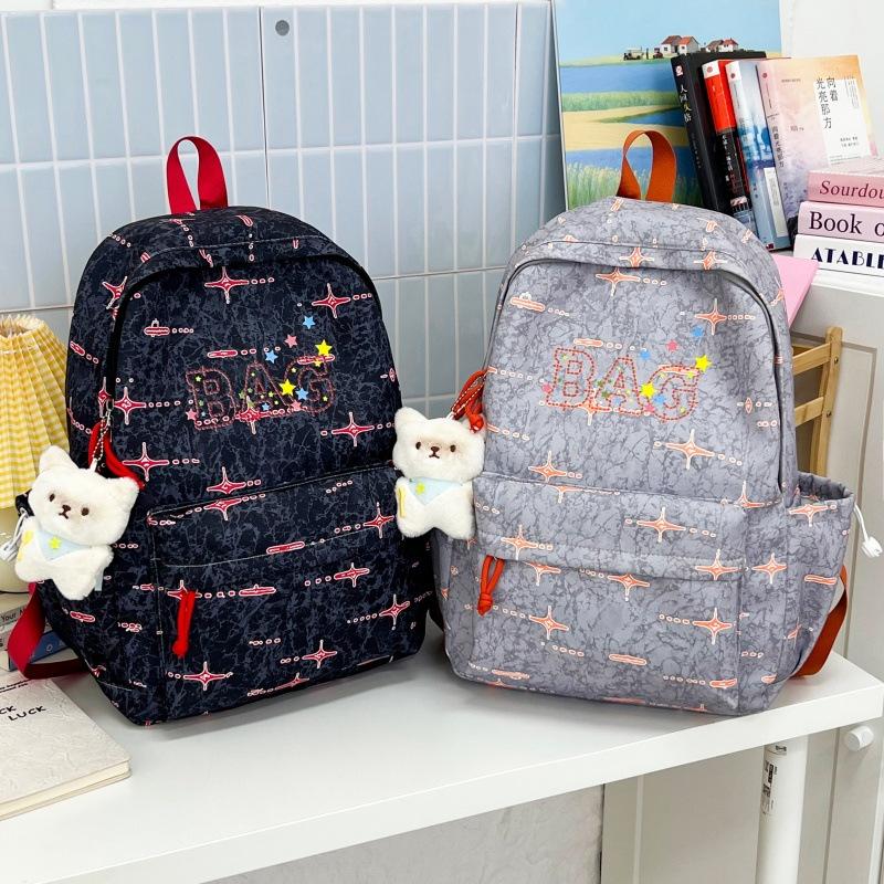 Schoolbag Korean version of college style versatile school backpack commuting schoolbag female junior high school students high value ins large