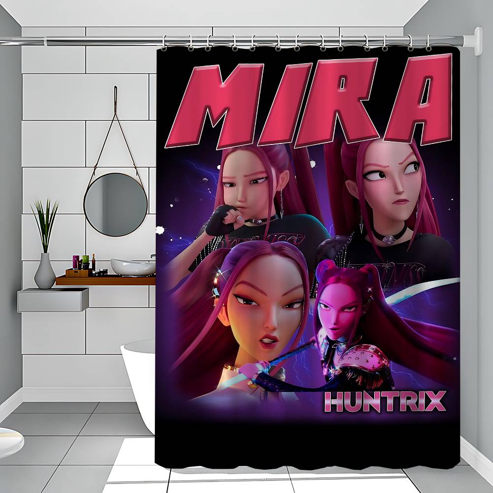 Kpop Demon Hunters Mira Shower Curtain, Bathroom Decorative Shower Curtain, Waterproof Shower Curtain With Hooks