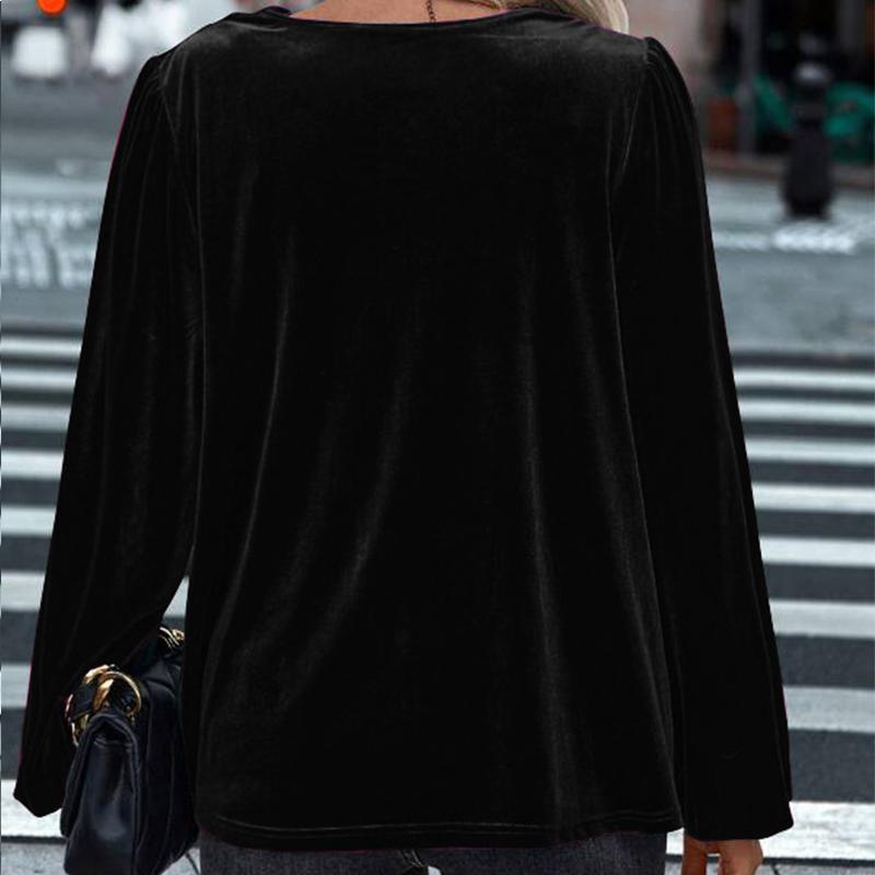 Women's Cowl Neck Fleece Top Long Sleeve Soft Cozy Pullover Winter Loungewear Tunic