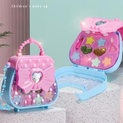 Children Girls Makeup Toy Handbag Set Water-Soluble Non-Toxic Safe Birthday Party Stage Performance Masquerade Ball Cosmetic Toy