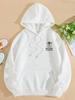 Süßes Katze Cartoon Aufdruck Sweatshirt Harajuku lässiger lockerer Hoodie Taschen-Sweatshirt Herbst warm und bequem Herrenbekleidung