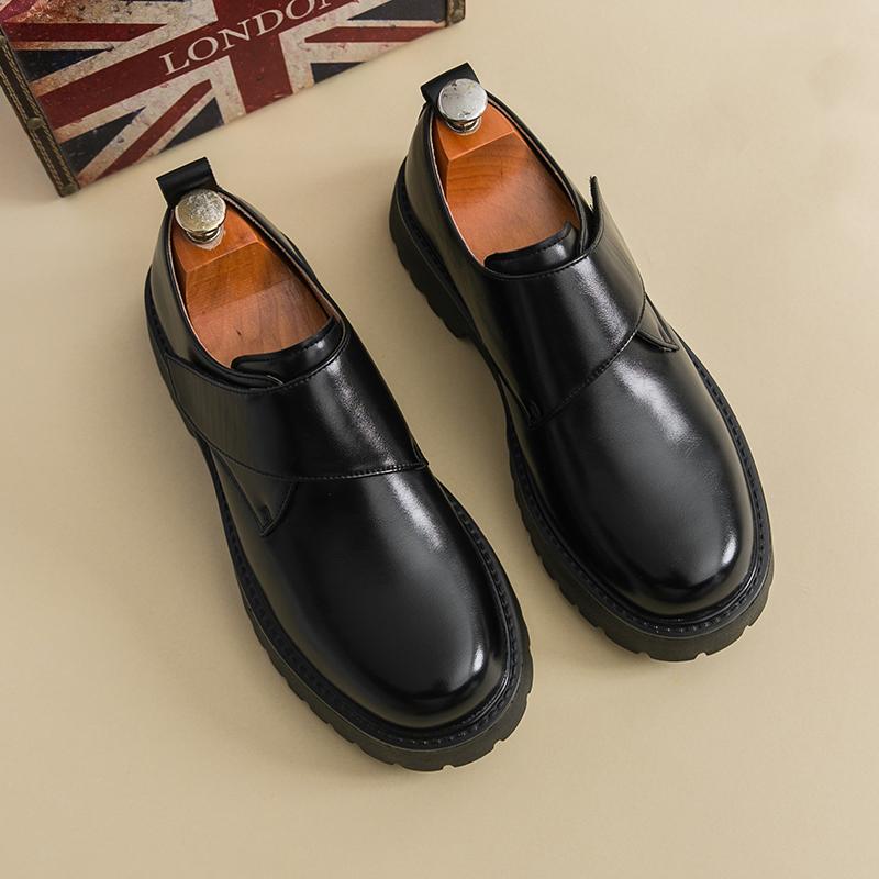 

Classic White Men s Comfortable Thick Soled Non Slip Oxford Shoes Brand Men s Breathable Business Casual Leather Shoes 46 чёрный