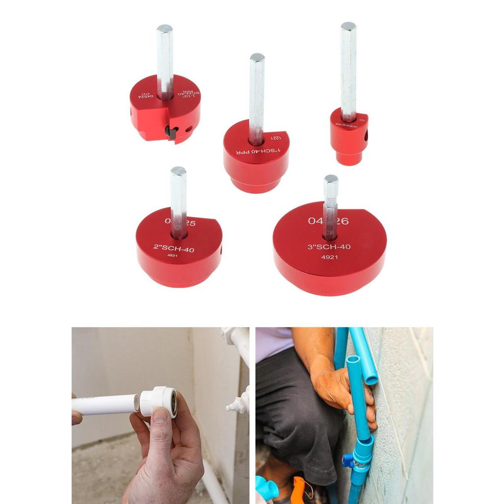Plumbing PVC Pipe Reamer Aluminum Alloy Fitting Saver Drill Attachment for Water Line Maintenance