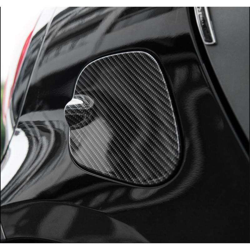 Car Upgrade For Smart 453 Fortwo Fuel Tank Cap Cover, Carbon Fiber Look Protective Sticker Car Exterior Accessories