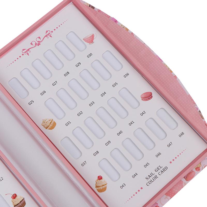 False Nail Color Book Display Nail Gel Polish Card Chart Palette Practice Board