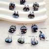 50 Stück neues Modell Harz Cartoon Tier Schwarzes Kätzchen Nagelkunst Flache Rückseite Strassstein DIY Weihnachten Scrapbooking Bastelbedarf
