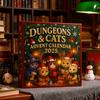 Dungeons & Cats Ημερολόγιο Advent 2025 24 Ημέρες Διακοσμητικά Έκπληξη με Θέμα Φανταστική Αιλουροειδή Διακόσμηση Αντίστροφης Μέτρησης Χριστουγέννων για Φανς Δέντρου