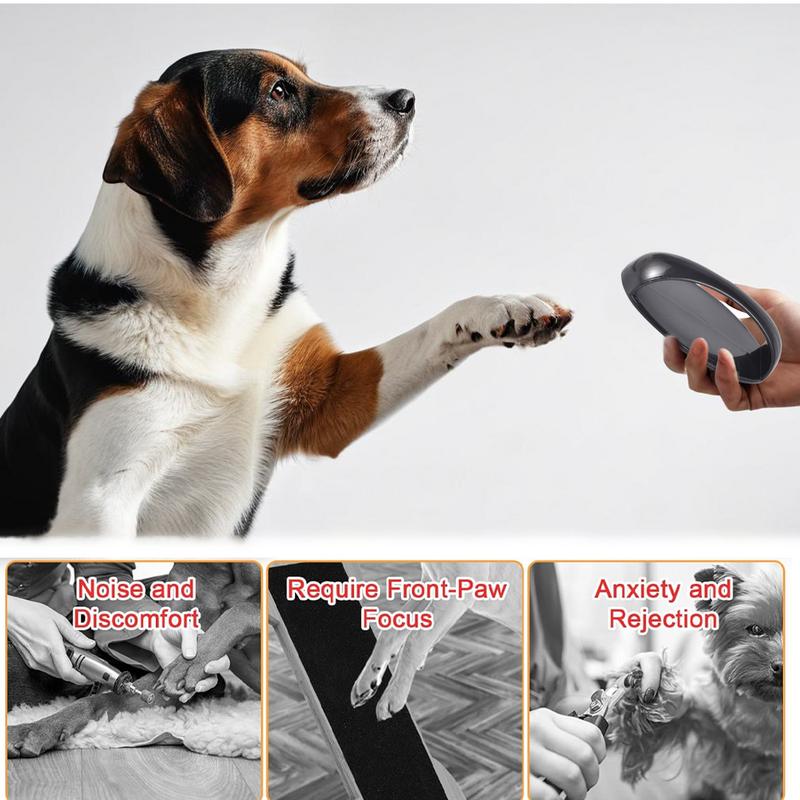 Dog Nail File Board Dog Nail Trimmers With 2Pcs Replaceable Sandpaper Puppy Nail File Quiet Ergonomic Handle Pet Gromming