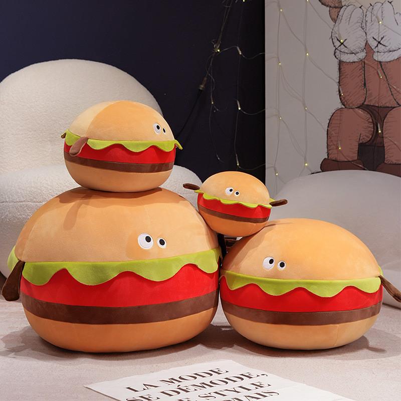 Plush Hamburger Food Plush Toy With Soft Pp Cotton For Kids And Teens
