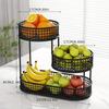 Stainless Steel Multi-layer Fruit Basket, Round Metal Storage Box, Elegant Display Rack for Living Room, Kitchen, Dining Table