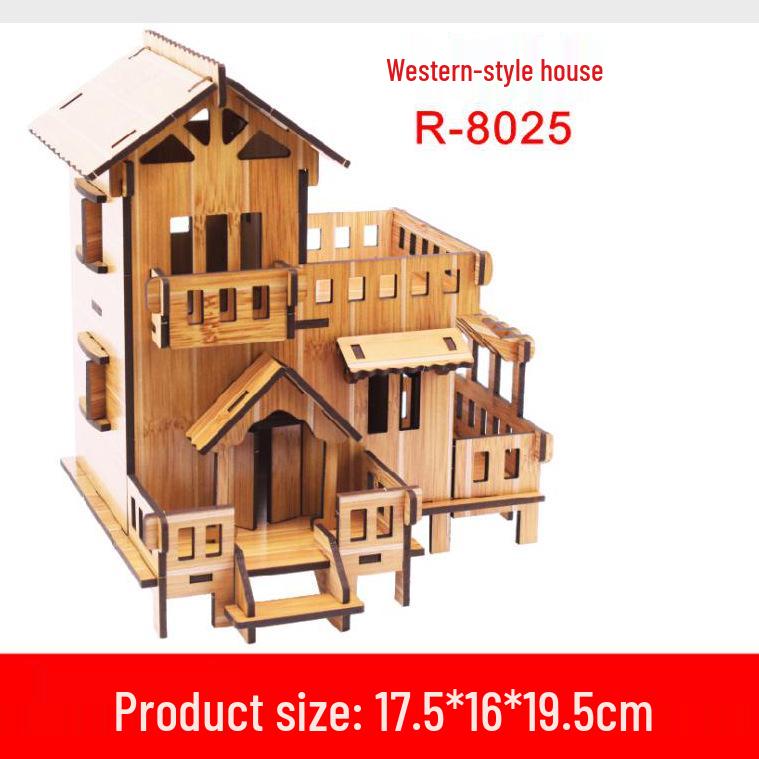 Seaview Villa Orchid Pavilion 3D Jigsaw Puzzle Cabin Model Educational Toy