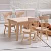 Realistische Details 1/12 Maßstab Puppenhäuser Möbel 5-teiliges Holz Tisch- und Stuhlset