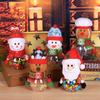 Cute Christmas Candy Storage Can Decor Gift Clear Plastic Candy Jar Gift Bottle Holder Xmas Decor
