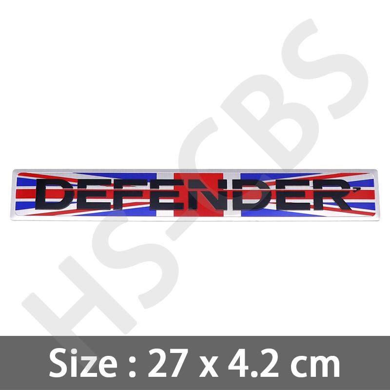 

3D Aluminium Defender Car Letters Logo Auto Fender Door Decor Stickers Rear Trunk Emblem Tailgate Badge Accessories Styling