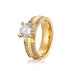 Couple Wedding Rings For Men Lover's Alliance Male Female Ringe Anniversary Stainless Steel Jewelry Ring Woman Gold Color