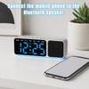 Ambient Lighting Bluetooth Speaker with Clock Dual Alarms Electronic Table Clock Bedroom Use