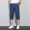 Summer Thin Men's Jeans Shorts Blue Gray Classic Style Elasticity Straight Light Business Casual Denim Shorts Male