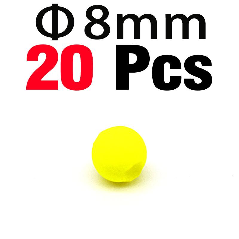 MNFT 20Pcs Foam Floats Ball Beads Pompano Float Bottom Rig Rigging Material for Saltwater Freshwater Fishing Fake Bait