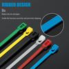 XINGO 100pcs Reusable Cable Ties, 7.6mm Wide X 450mm Long, Releaseable, Adjustable Nylon Cable Ties, Outdoor Durable, 22kg Tensile Strength, Plastic