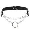Punk choker collar for women necklace Goth Silver color chain leather choker  collar women chocker girls emo Gothic jewelry